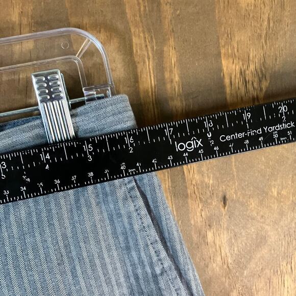 Banana Republic Mens Pants Blue Pinstripe Slim Tapered Fit Stretch 32x30 - Picture 6 of 11